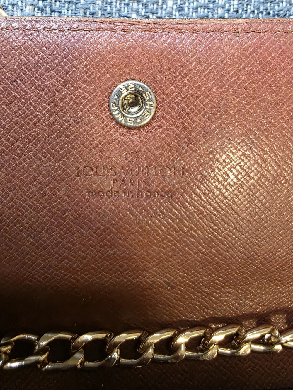 Louis Vuitton Brown Monogram Crossbody Wallet
